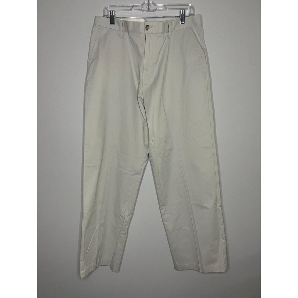 Dockers Khaki Classic Fit Straight Leg Dress Pants Flat Front Mens 36x30 Beige